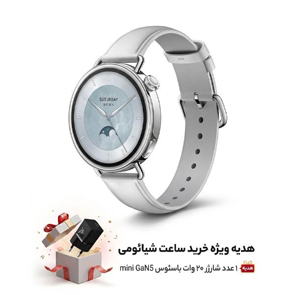 ساعت هوشمند شیائومی Xiaomi Watch S4 (41mm) - سفید با بند چرمی (Leather)