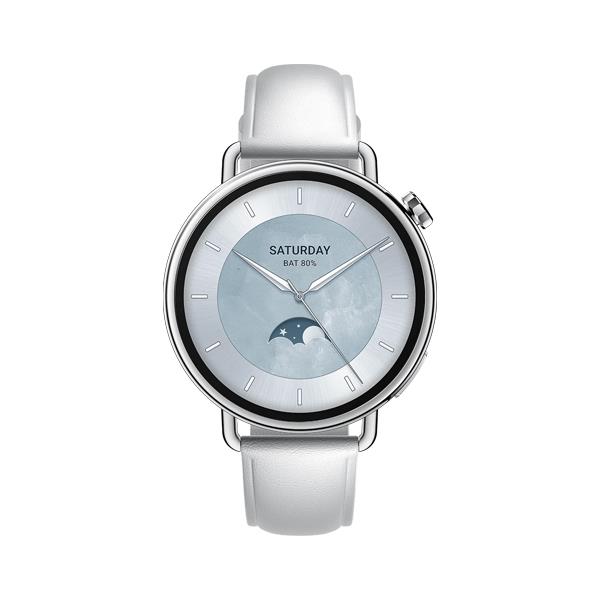 ساعت هوشمند شیائومی Xiaomi Watch S4 (41mm) - سفید با بند چرمی (Leather)